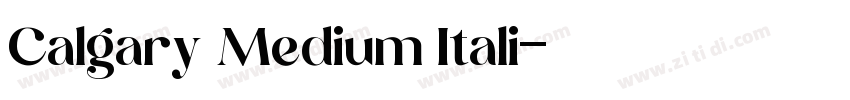 Calgary Medium Itali字体转换